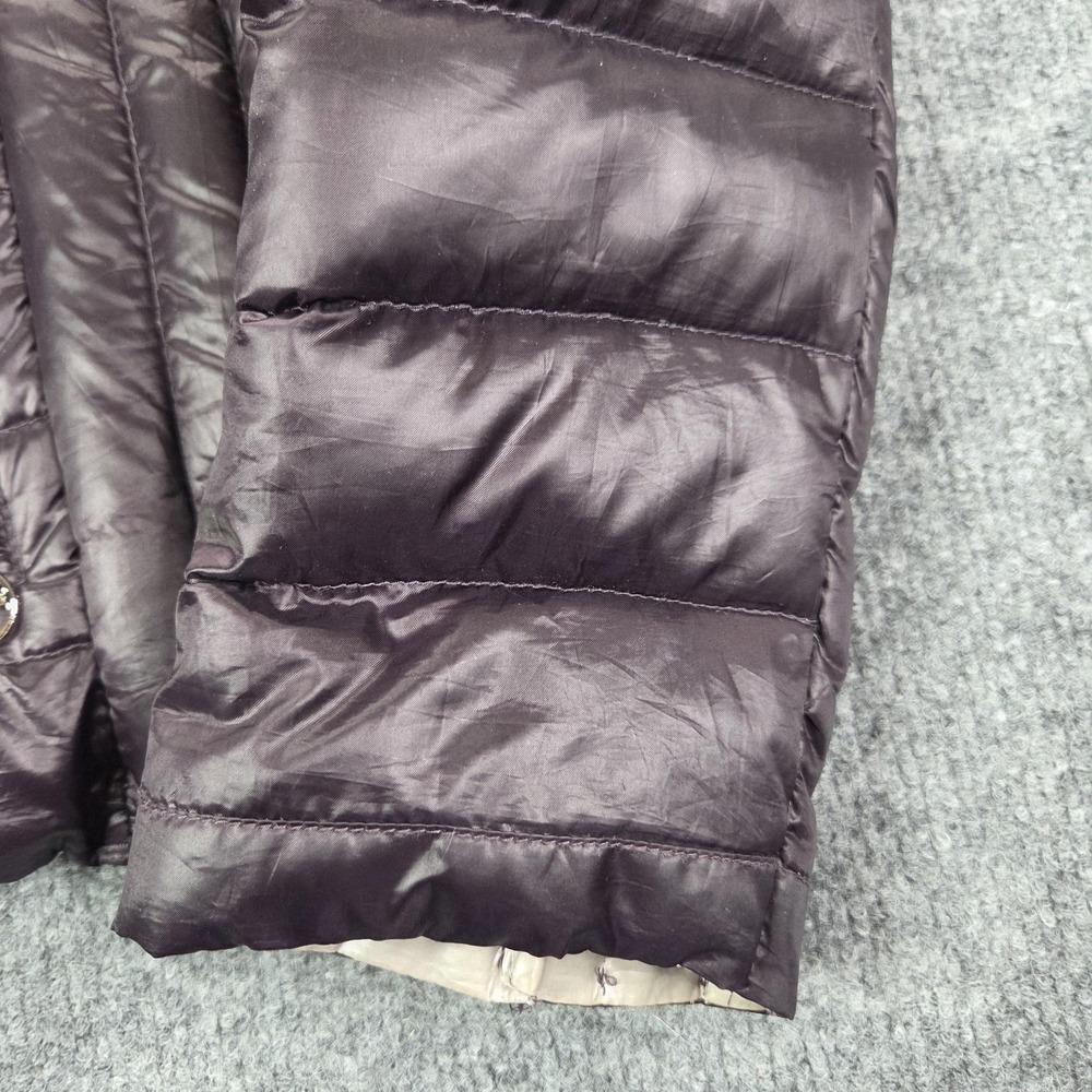 Laundry By Shelli Segal Jacket Womens Medium Purple Hooded Down Puffer Quilted - Picture 2 of 9
